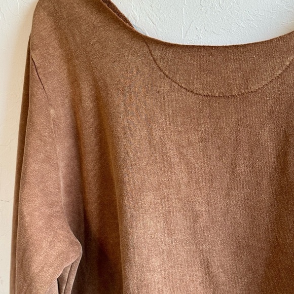 Rock Band AC/DC Rust Brown Festival Retro Neck Cut Out Baggy Sweatshirt Sz XL - Picture 8 of 10